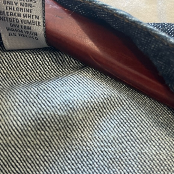 Chico's Platinum Denim Vest sz 2 boho western rodeo casual beaded gypsy Cowgirl - Picture 5 of 8